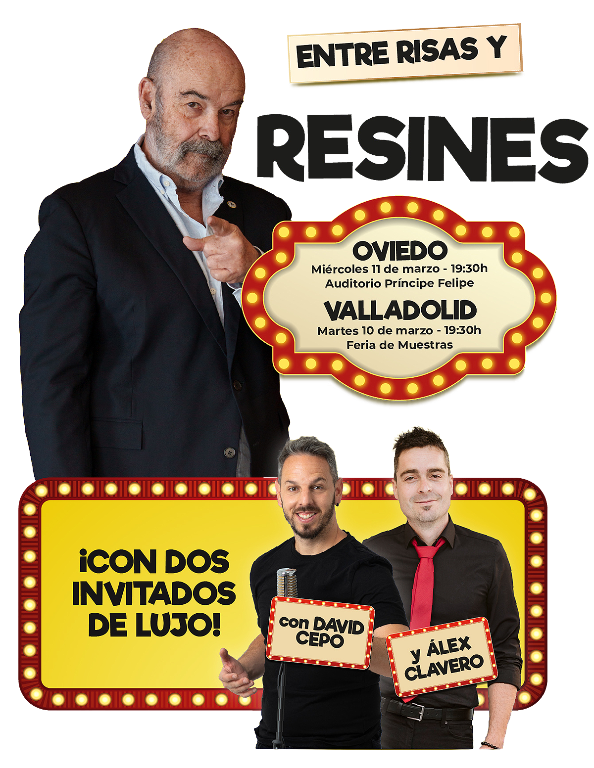 Resines y cía llegan a Alimerka con un show para llorar de la risa